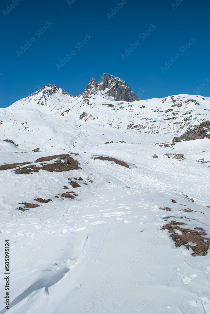 Snow-Covered Peaks, A Serene Alpine Landscape