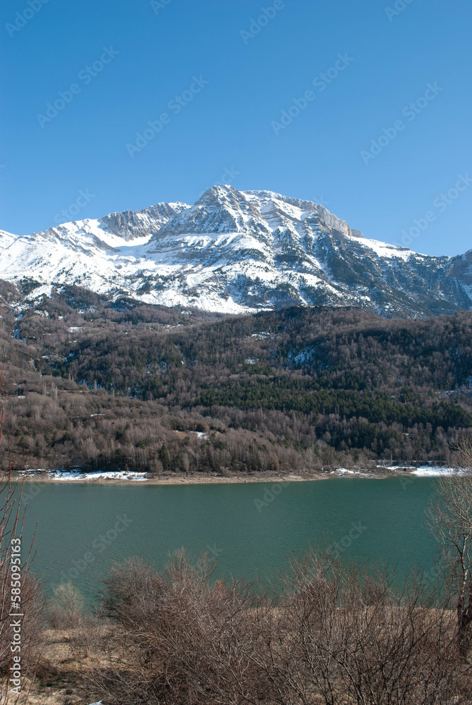 Tranquil Mountain Lake with picture-perfect Scenery Tranquil Mountain Lake with picture-perfect Scenery