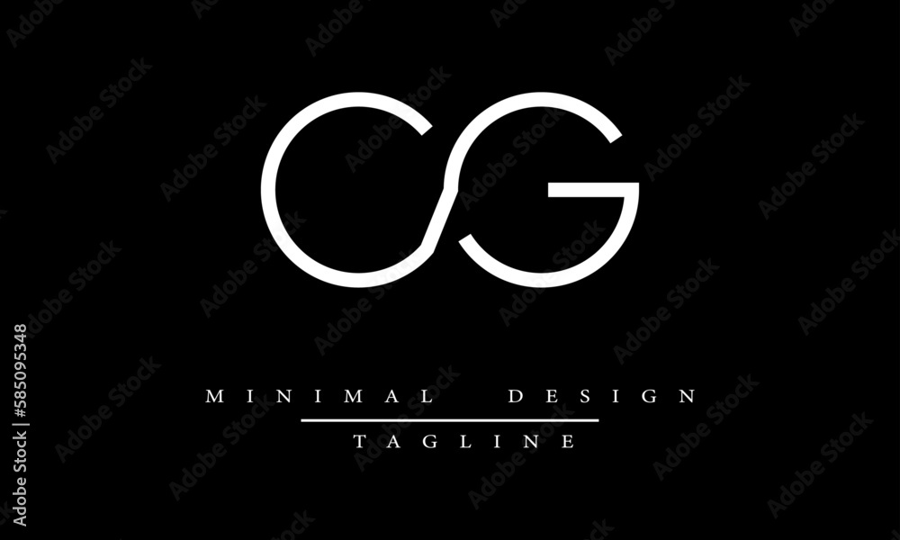 CG or GC Minimal Logo Design Vector Art Illustration CG or GC Minimal Logo Design Vector Art Illustration