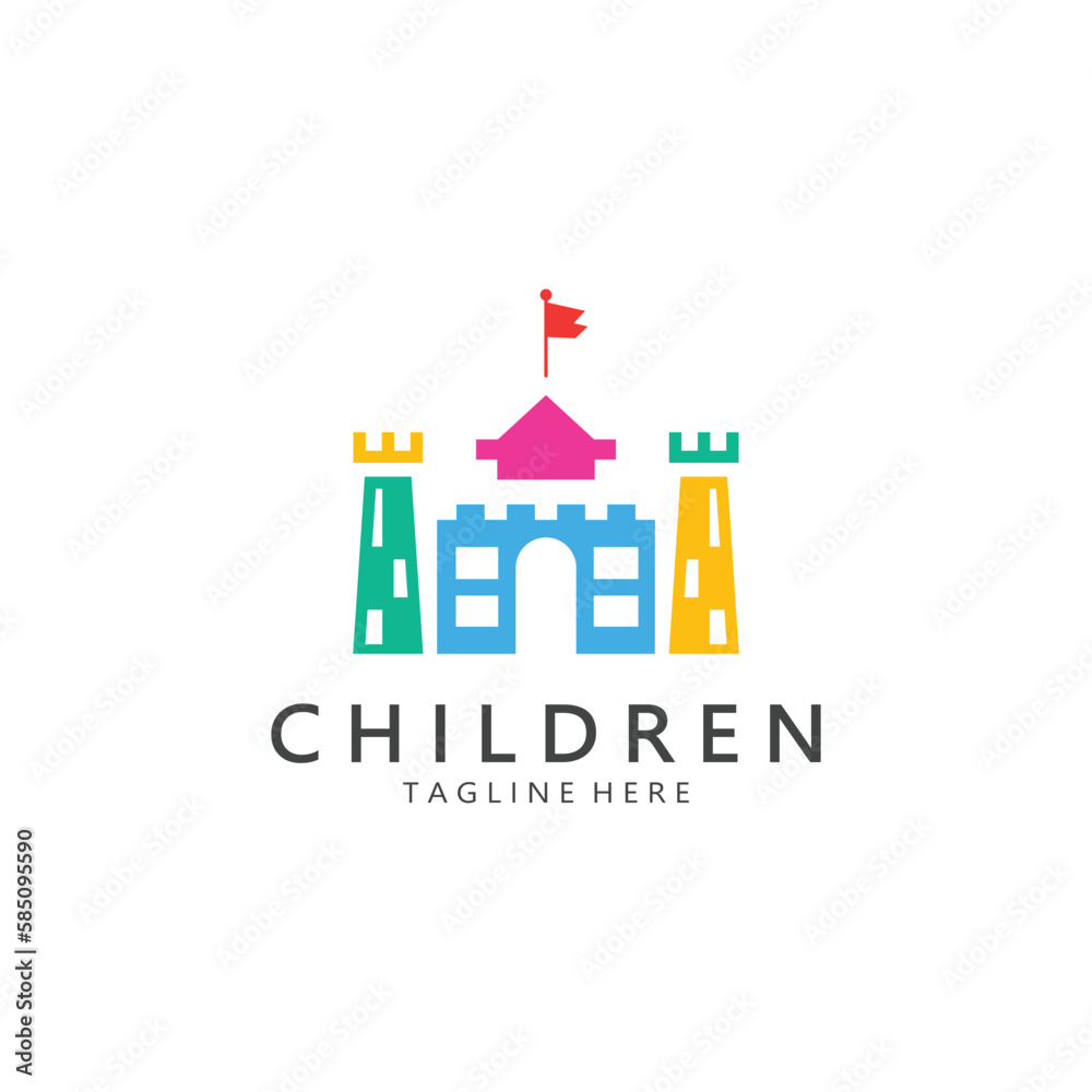 kindergarten logo design simple vector template icon illustration,for education,playgroup,children's learning home,children's school with a modern concept kindergarten logo design simple vector template icon illustration,for education,playgroup,children's learning home,children's school with a modern concept