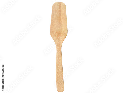 Isolated, cutout, transparent background, directly above view, butter knife, wooden spreader, utensil, kitchen equipment, object, element © Darr.di