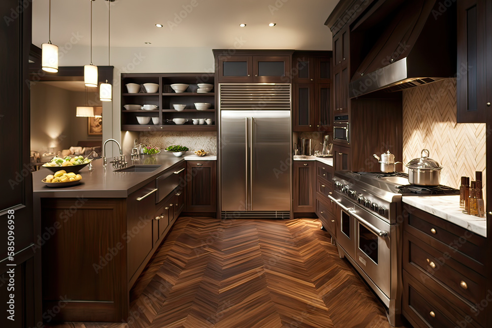 Fototapeta premium kitchen designs for a modern home, modular kitchen design, Kitchen island designs ,generative artificial intelligence