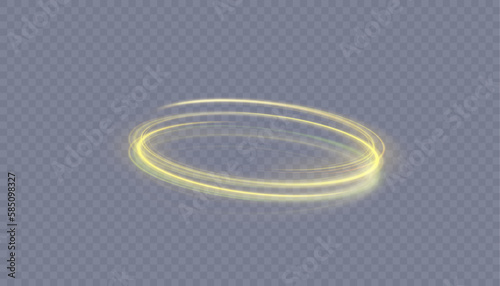 Vector illustration of dynamic light sources on a transparent background. High speed in light abstraction. Abstract light swirl. For web design, game design. Vector 