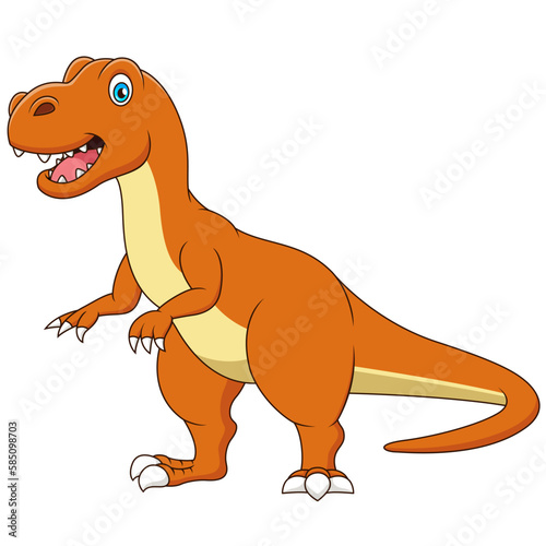  Cute and adorable Tyrannosaurus cartoon illustration