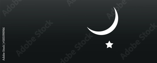 Ramadan moon come near the venus planet with a wonderful background 