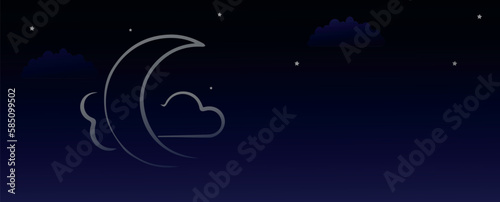 Ramadan moon come near the venus planet with a wonderful background