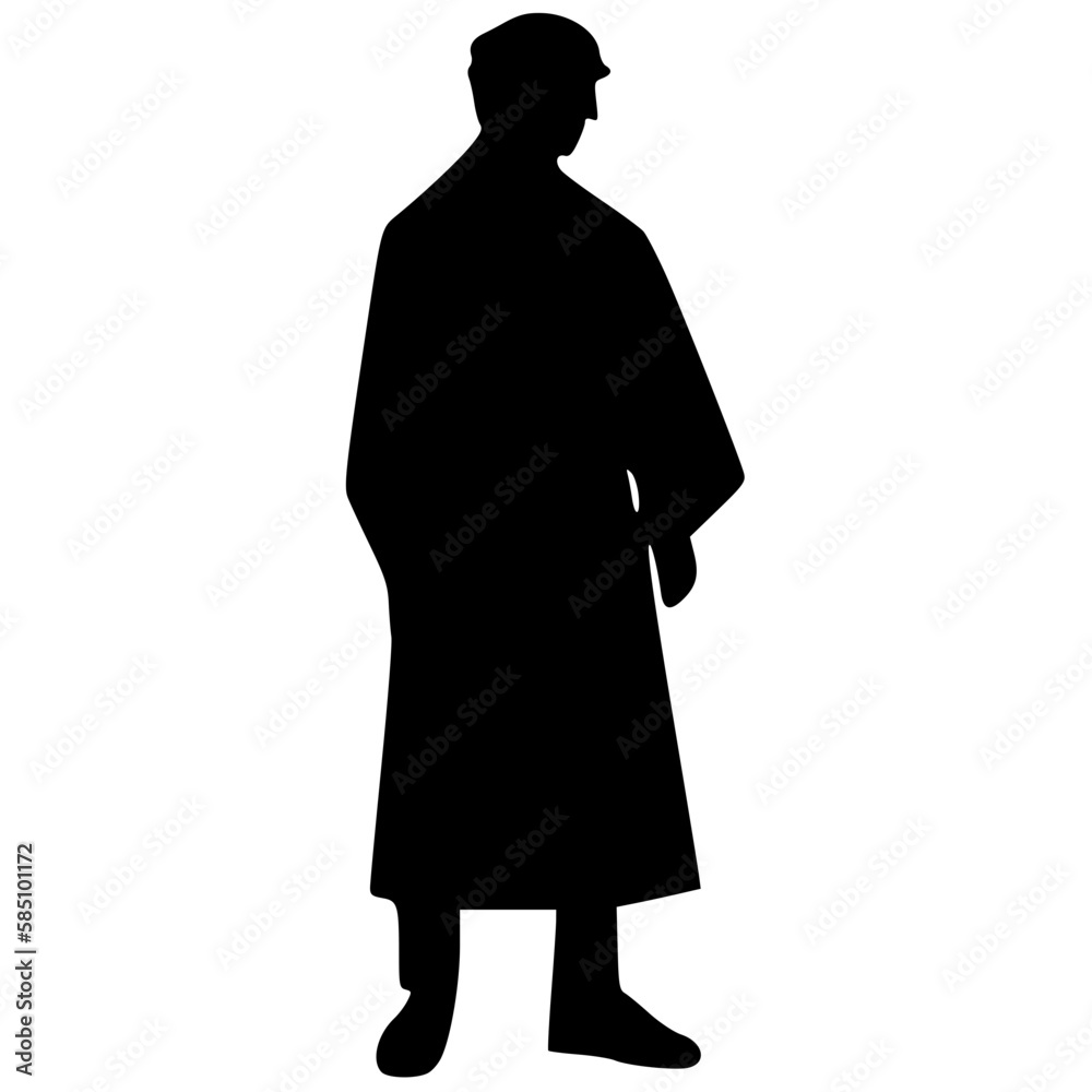 black and white of man icon shape black and white of man icon shape