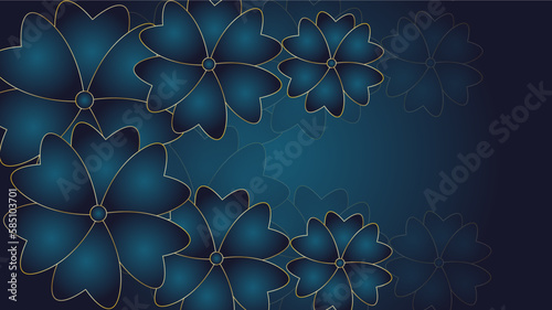 luxurious golden floral background illustration