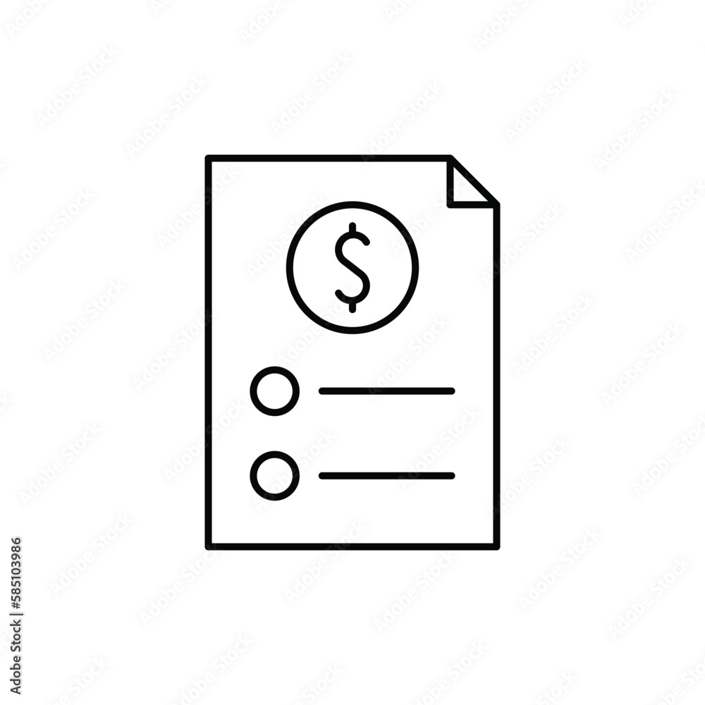 Price list line icon, outline vector sign, linear style pictogram isolated on white. Symbol, logo illustration. Price list line icon, outline vector sign, linear style pictogram isolated on white. Symbol, logo illustration.