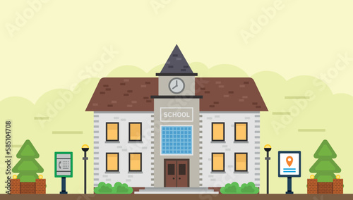 School building, schoolhouse, school background, education background, high school, academy