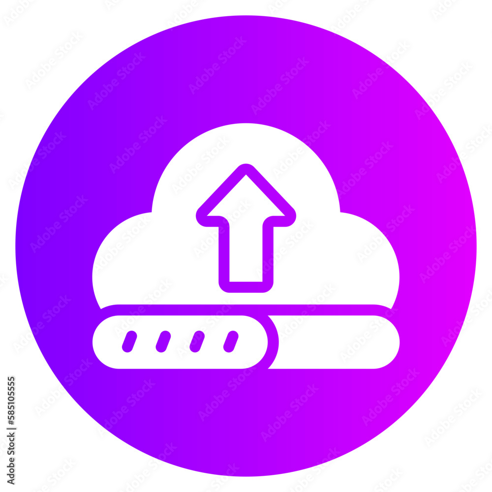 Fototapeta premium upload gradient icon