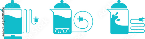 water boiling kettles, electric kettles set, kettles logos, чайник электрический, кипяток с камлями, чаепитие, вилка с розеткой, электрооборудованием