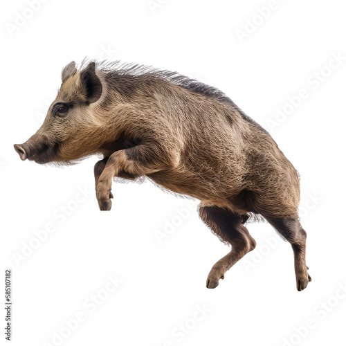 Fotobehang boar isolated on white background