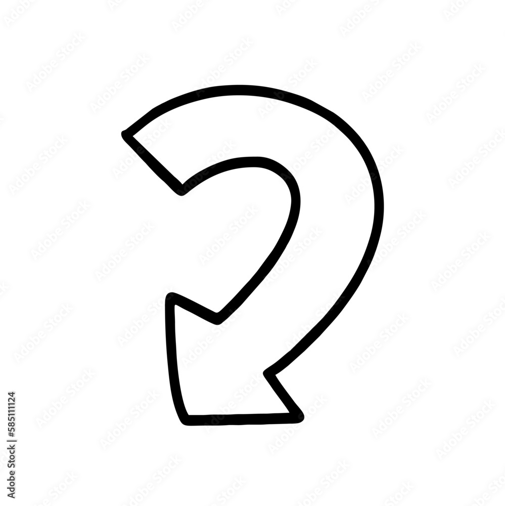 Vector Illustration of Hand drawn Arrow Doodle art style Vector Illustration of Hand drawn Arrow Doodle art style