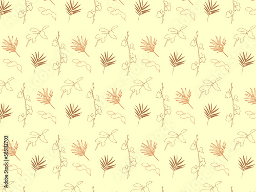 Repeat pattern with different plants, leaves