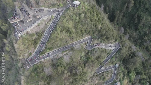 ungraded Dlog footage of the road in the mountain photo