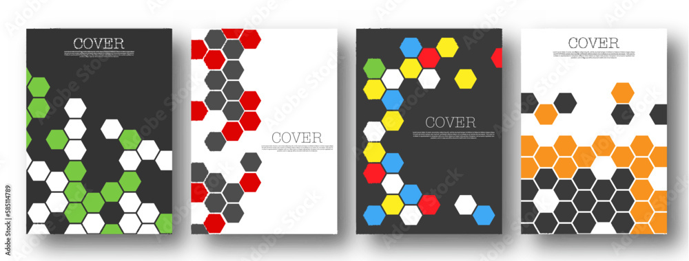 Creative layout of the cover design, poster, brochure, book. A set of design ideas templates