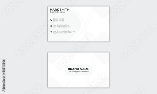 Modern and Professional card design Template Simple   Clean and minimal Black and White Visiting Card Vector illustration Business Card