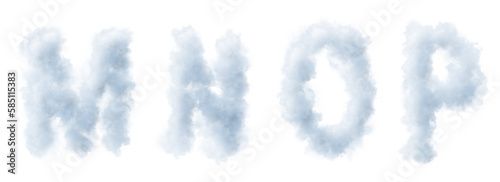 Cloud letter M N O P photo