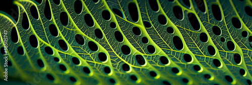 Leaves background with detailed leaf veins with Generative AI technology