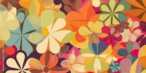 Florales Design im Format 2:1 (Generative AI)