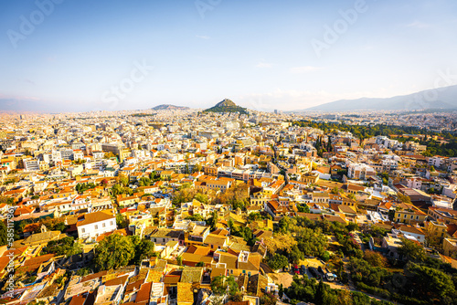 Arial view of Athens, Greece 
