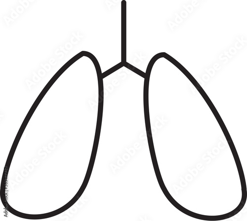 lungs icon  photo