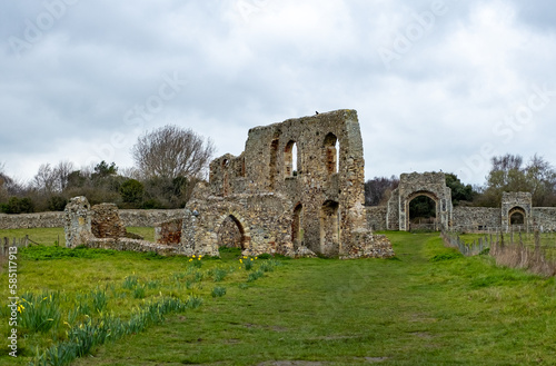 Valokuva Front on view of an old historic chapel or priory in Dunwich in Suffolk