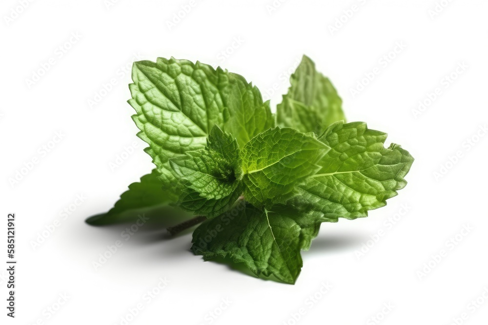mint leaves isolated on white mint leaves isolated on white