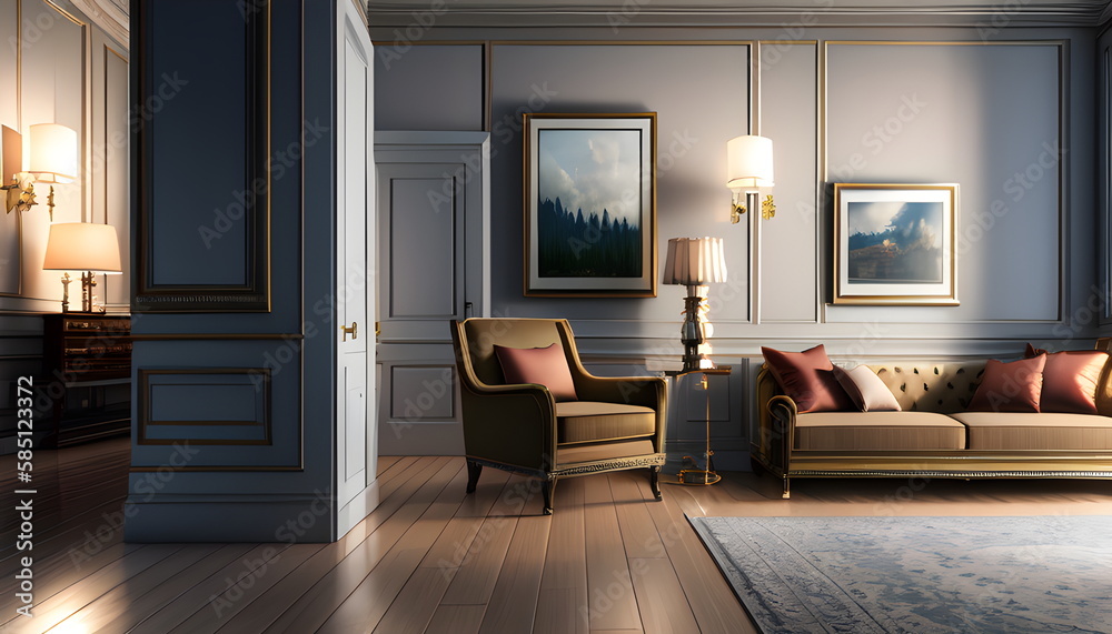 modern living room Contemporary interior design of furnished room Generative AI modern living room Contemporary interior design of furnished room Generative AI