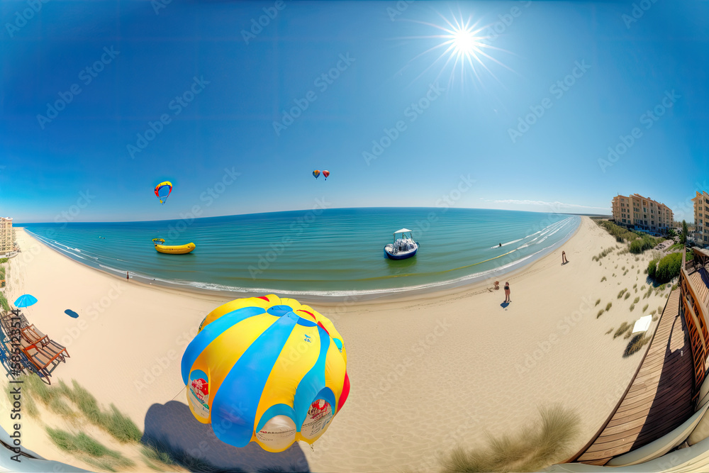 Fototapeta premium Beautiful resort with sunny beach