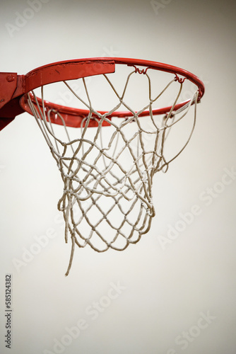 Basketball hoop and old net