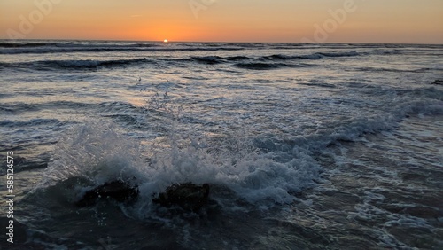Sunset Waves Splash
