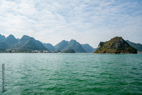 Scenery of Quyang Lake.Jingxi, Baise, Guangxi, China photo