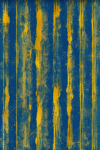 Blue and Yellow Grunge Texture Background created with Generative AI technology