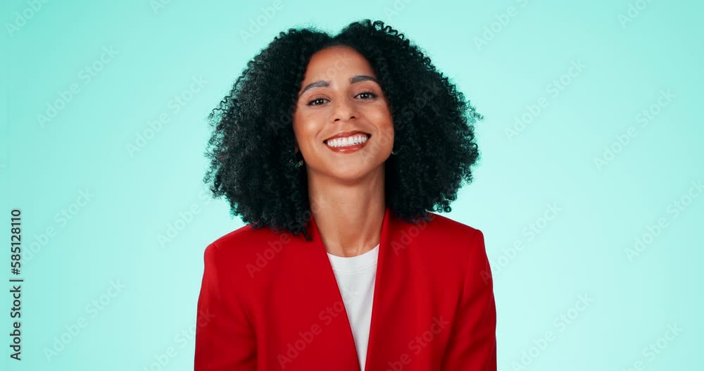 Face, black woman and blowing kiss on background for love, care and flirting lips on color backdrop in studio. Portrait of female model, hand kisses and expression of happiness, romance and emoji