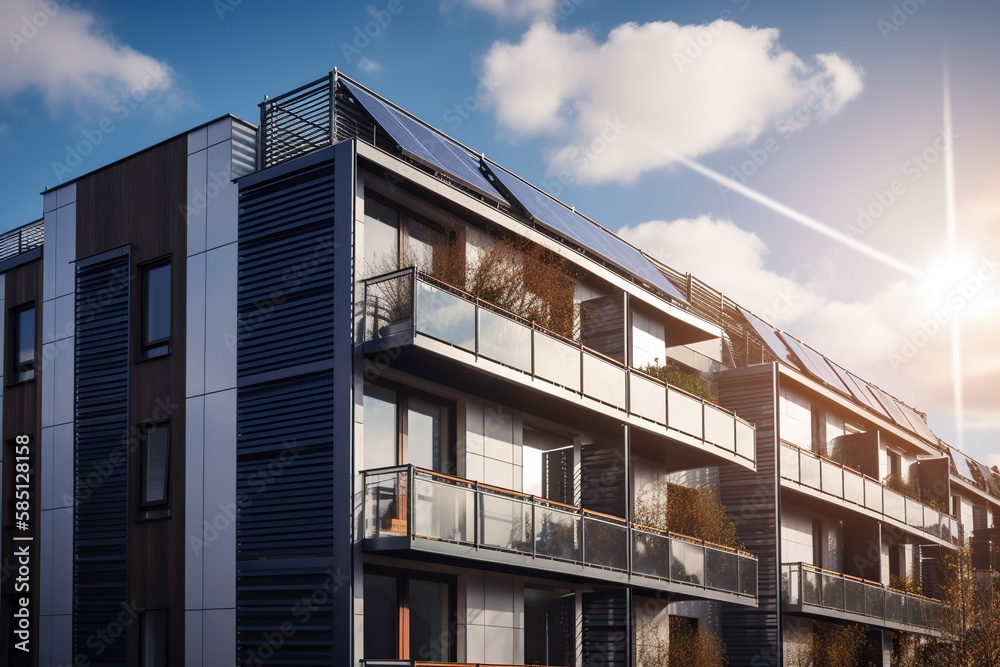 Image showcasing Using solar panels to reduce a buildings carbon footprint and benefits ...