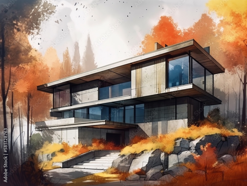 Browse thousands of Watercolor Architecture images for design inspiration |  Dribbble