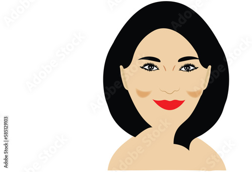 Woman nice avatar - vector artwork 