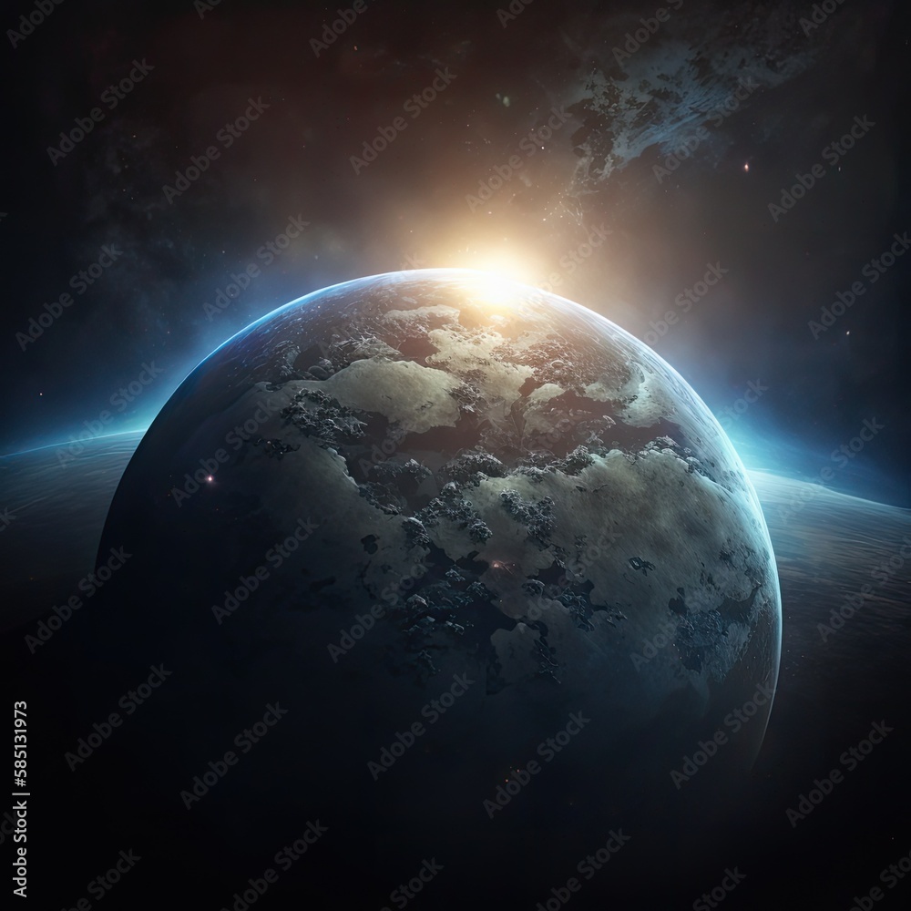 Obraz premium a gorgeous view of planet earth from the cosmos generative ai