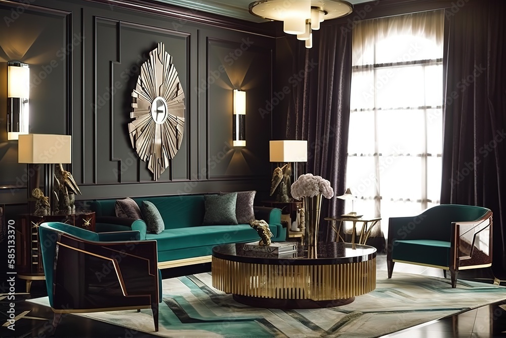 Art Deco Living Room: Create a living room with an Art Deco - inspired ...