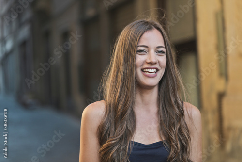 portrait of a young smiling woman