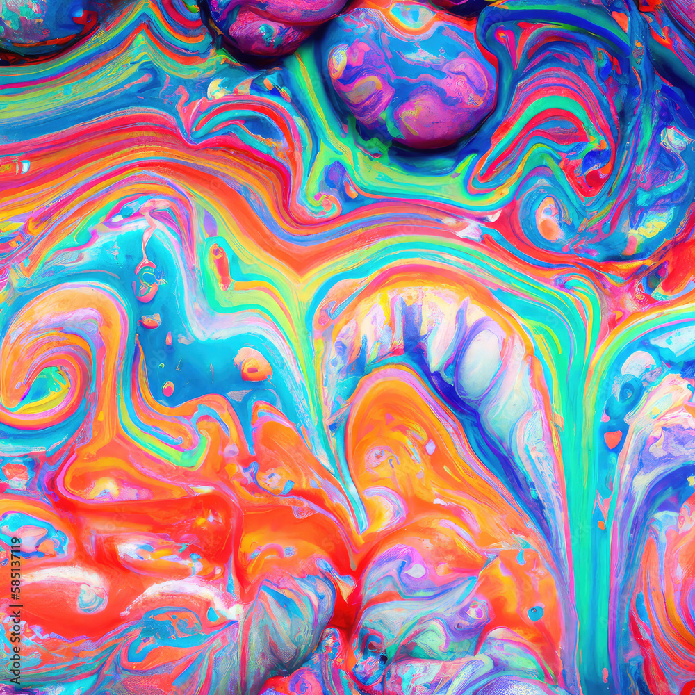 Abstract flowing and liquid colors, artistic background.