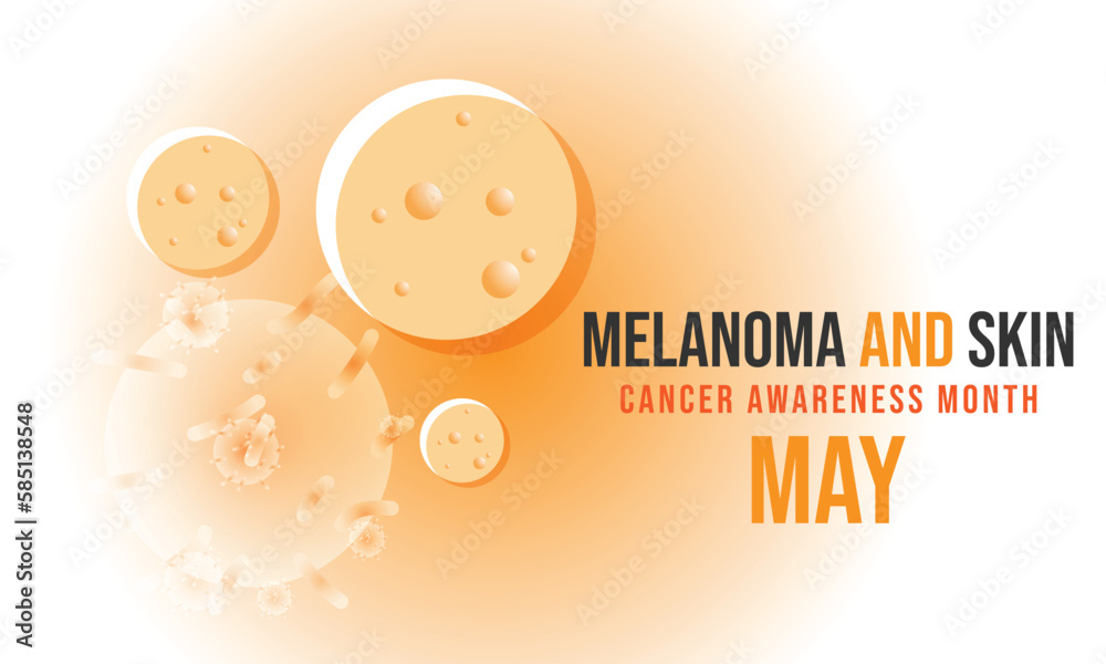 Obraz premium Melanoma and skin cancer awareness month may. Template for background, banner, card, poster 