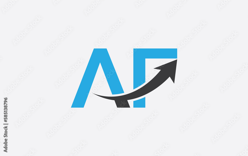 Financial logo symbol and Growth arrow icon design monogram for business Financial logo symbol and Growth arrow icon design monogram for business