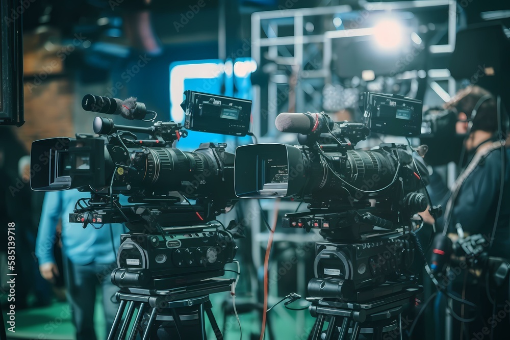 A group of cameras - Generative AI A group of cameras - Generative AI