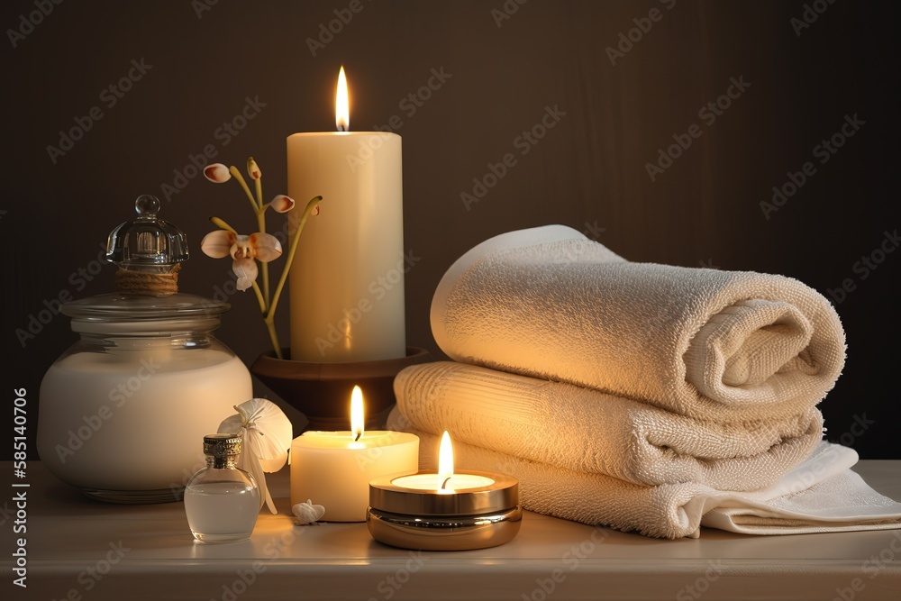 Home Spa: Create a set of images that showcase a luxurious, indulgent home spa. Generative AI Home Spa: Create a set of images that showcase a luxurious, indulgent home spa. Generative AI