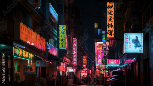 night city street generative ai