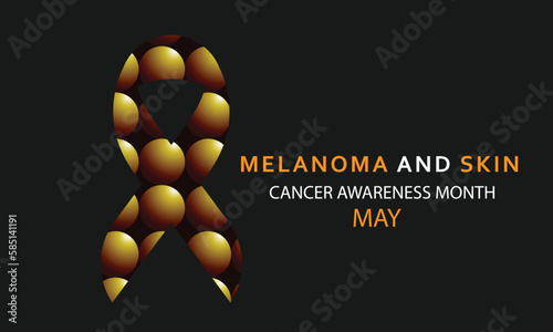 Melanoma and skin cancer awareness month may. Template for background, banner, card, poster 