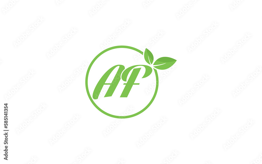 Fresh nature and healthy leaf logo design with the letter and alphabets. Green leaf and eco logo icon design Fresh nature and healthy leaf logo design with the letter and alphabets. Green leaf and eco logo icon design